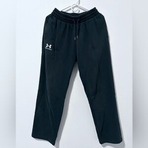 Under Armour Rival Fleece Joggers Black Mens Medium Straight Leg Sweatpants